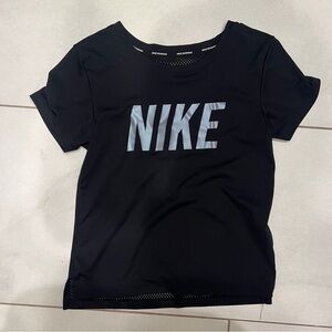 Nike Black Tee with Silver Logo